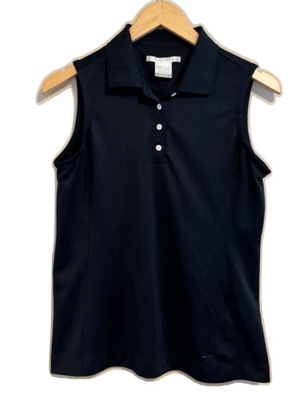 Nike Golf Black Sleeveless Polo Shirt Medium - Picture 3 of 6